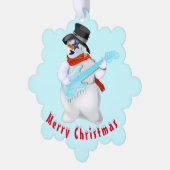 Weihnachtskarten Snowmans mit Gitarre Ornament Karte (Linke Ecke)
