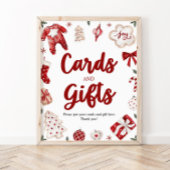 Weihnachtskarten und Geschenke für den Winter mit  Poster