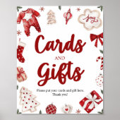 Weihnachtskarten und Geschenke für den Winter mit Poster (Vorne)