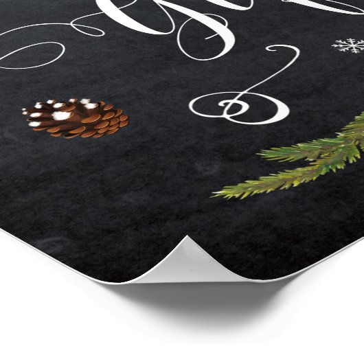 Weihnachtskarten und Geschenke unterzeichnen Hochz Poster (Ecke)