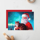 Weihnachtskarten und Katzen-Flachbildschirm Mitteilungskarte (Vorderseite/Rückseite Beispiel)