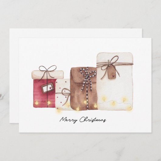 Weihnachtskarten und Lichter Einladung (Vorne/Hinten)