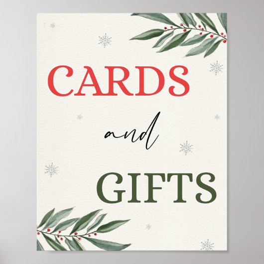 Weihnachtskarten und Tafelschild Poster (Vorne)