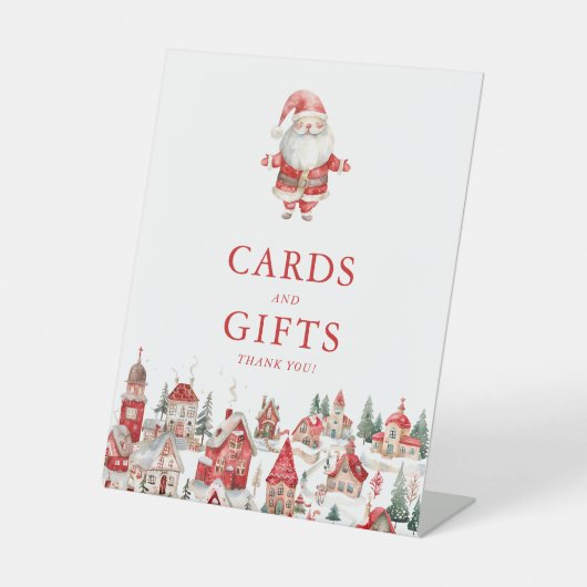 Weihnachtskarten und Weihnachtsgeschenke Sockelschild (Vorderseite)