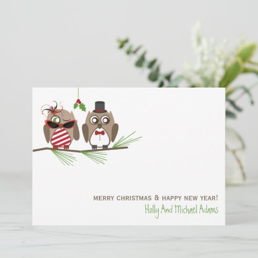 Weihnachtskarten und Weihnachtskarten Feiertagskarte (Stehend Vorderseite)