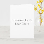 Weihnachtskarten-Vier-Foto-Collage Karte (Gelbe Blume)