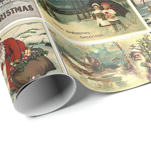 Weihnachtskarten Vintage Karten Weihnachtsfeier Geschenkpapier (Rolleneckpunkt)