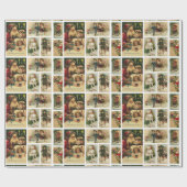 Weihnachtskarten Vintage Karten Weihnachtsfeier Geschenkpapier (Flach)