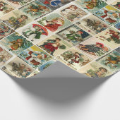 Weihnachtskarten Vintage Karten Weihnachtsfeier Geschenkpapier (Ecke)