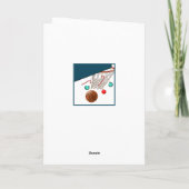 Weihnachtskarten von Basketball Feiertagskarte (Rückseite)