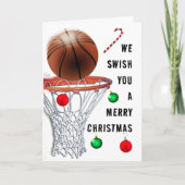 Weihnachtskarten von Basketball Feiertagskarte (Vorderseite)