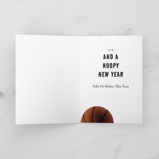 Weihnachtskarten von Basketball Feiertagskarte (Innenseite)