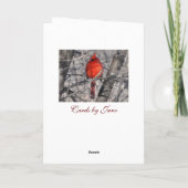 Weihnachtskarten von Janz Kardinal Feiertagskarte (Rückseite)