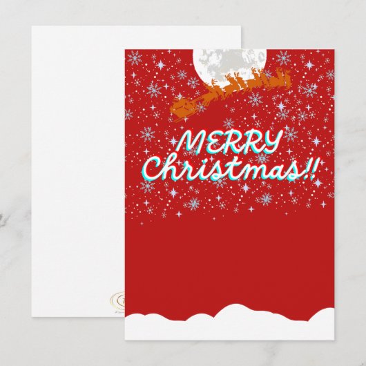 Weihnachtskarten von Kriyas Collection2024 Dankeskarte (Vorne/Hinten)