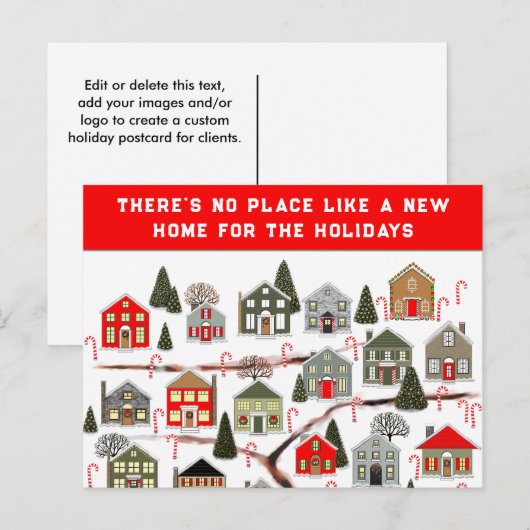 Weihnachtskarten von Realtor Postkarte (Vorne/Hinten)