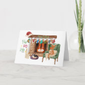 Weihnachtskarten von Santa Slippers Dankeskarte (Vorderseite)