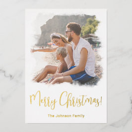 Weihnachtskarten-Vorlage für das Foto Folien Feiertagskarte