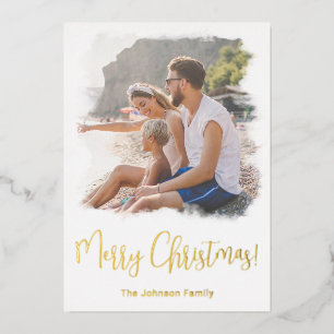 Weihnachtskarten-Vorlage für das Foto Folien Feiertagskarte