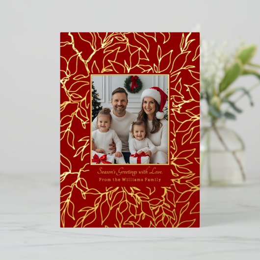 Weihnachtskarten Vorlagen Familie 2 Fotos (Stehend vorne)