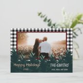 Weihnachtskarten, Weihnachtsfotokarte aus Holz Einladung (Stehend Vorderseite)