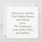 Weihnachtskarten Weihnachtsmannmützen Ornamente Sc Karte (Rückseite)