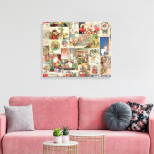 Weihnachtskarten Weihnachtsmuster Leinwanddruck (Insitu (Wohnzimmer))