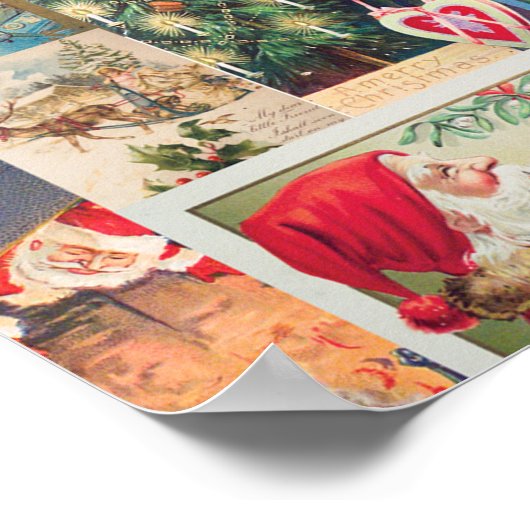 Weihnachtskarten Weihnachtsmuster Poster (Ecke)