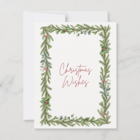 Weihnachtskarten "Weihnachtswünsche" Feiertagskarte (Vorderseite)