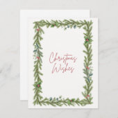 Weihnachtskarten "Weihnachtswünsche" Feiertagskarte (Vorne/Hinten)