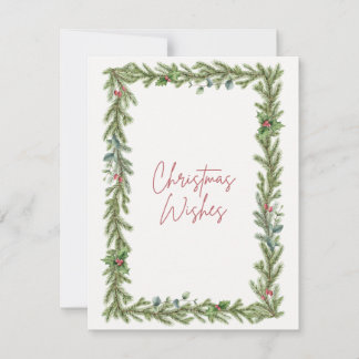 Weihnachtskarten "Weihnachtswünsche" Feiertagskarte