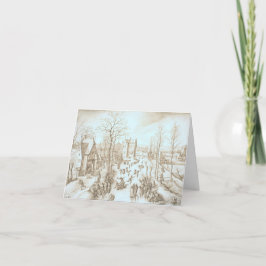 Weihnachtskarten WINTER & SKATER (1886) Feiertagskarte