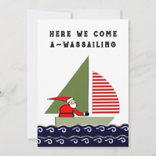 Weihnachtskarten zum Segeln Feiertagskarte