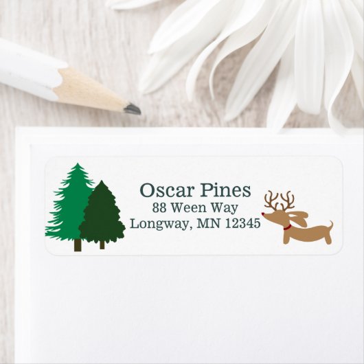 Weihnachtskartenadressen zum Thema Dackel (Insitu)