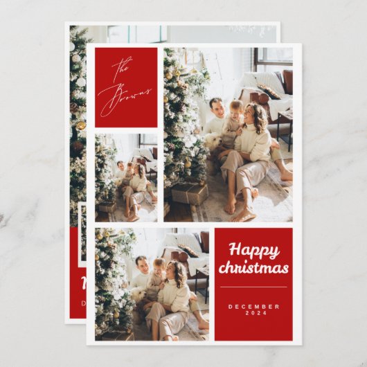 Weihnachtskartendesign Feiertagskarte (Vorne/Hinten)