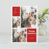 Weihnachtskartendesign Feiertagskarte (Stehend Vorderseite)