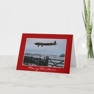 Weihnachtskartenflugzeug Feiertagskarte
