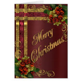 Weihnachtskartengold und rot Viktorianisch (Vorne)