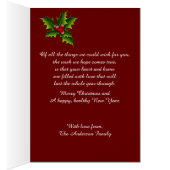 Weihnachtskartengold und rot Viktorianisch (Innen (Rechts))