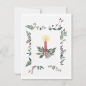 Weihnachtskartenkerzenplatz Feiertagskarte (Vorderseite)