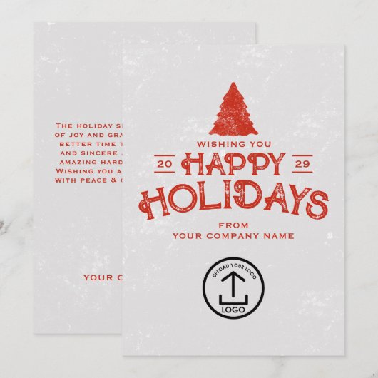 Weihnachtskartenkunden Feiertagskarte (Vorne/Hinten)