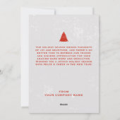 Weihnachtskartenkunden Feiertagskarte (Rückseite)