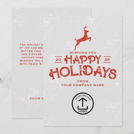 Weihnachtskartenkunden Feiertagskarte (Vorne/Hinten)