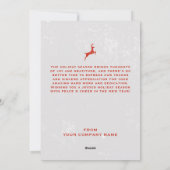 Weihnachtskartenkunden Feiertagskarte (Rückseite)