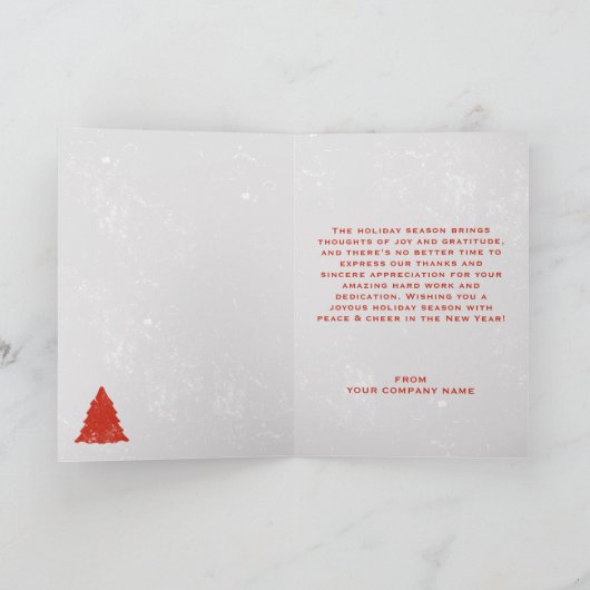 Weihnachtskartenkunden Feiertagskarte (Innenseite)