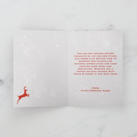 Weihnachtskartenkunden Feiertagskarte (Innenseite)