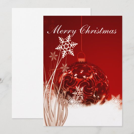 Weihnachtskartenschmuck. Einladung (Vorne/Hinten)