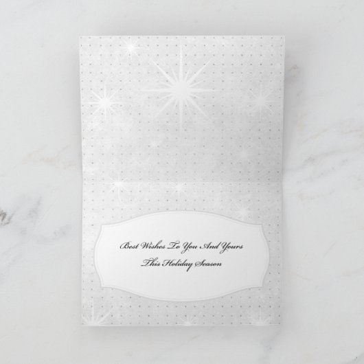 Weihnachtskartenschrift auf Blue Feiertagskarte (Innenseite)