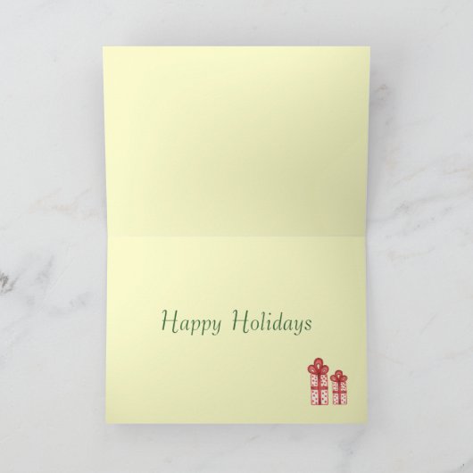 Weihnachtskartenspielzeugladen Feiertagskarte (Innenseite)