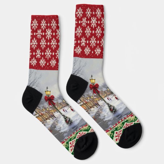 Weihnachtskartenszene Socken (Rechts)