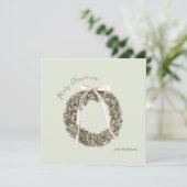 Weihnachtskartentafel in Rosa und Grün Feiertagskarte (Stehend Vorderseite)